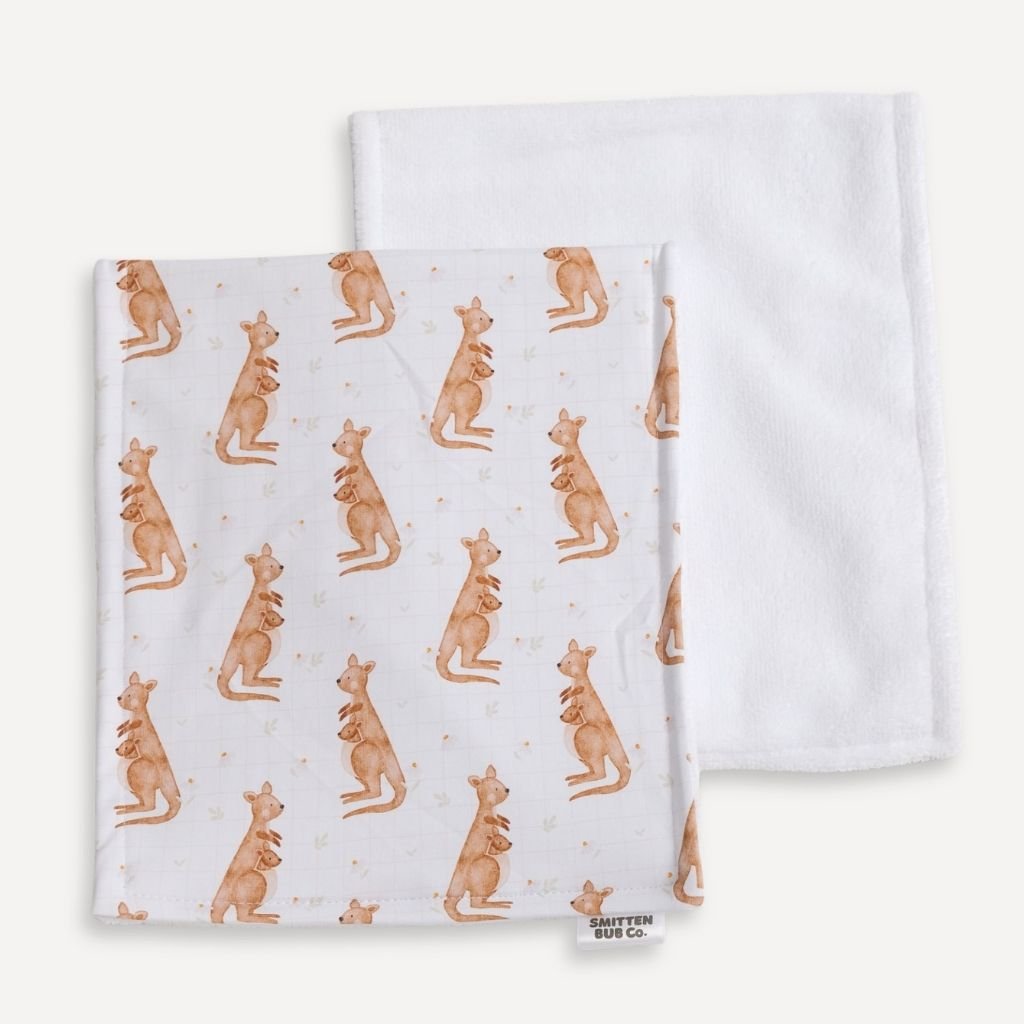 KANGAROOS | Burp Cloth - Smitten Bub Co.