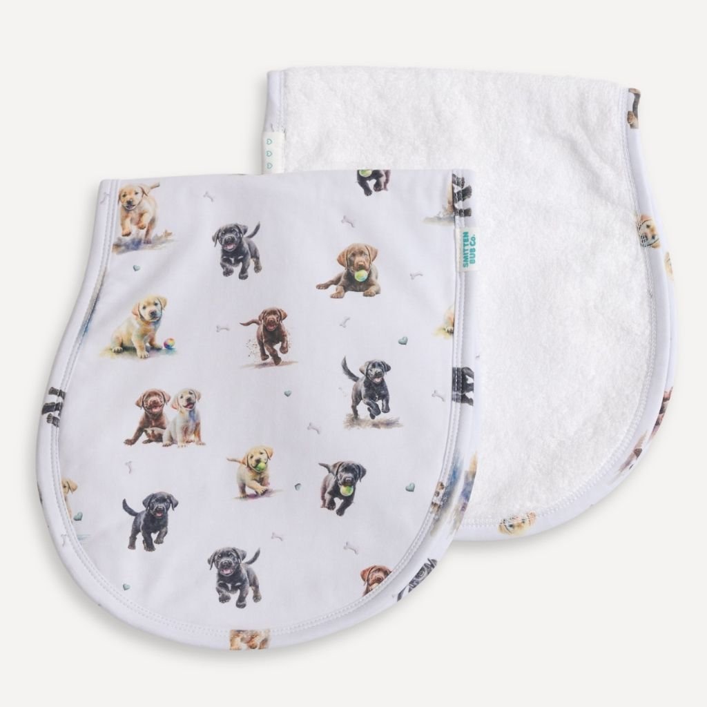 CURVED LABRADOR | Burp Cloth - Smitten Bub Co.