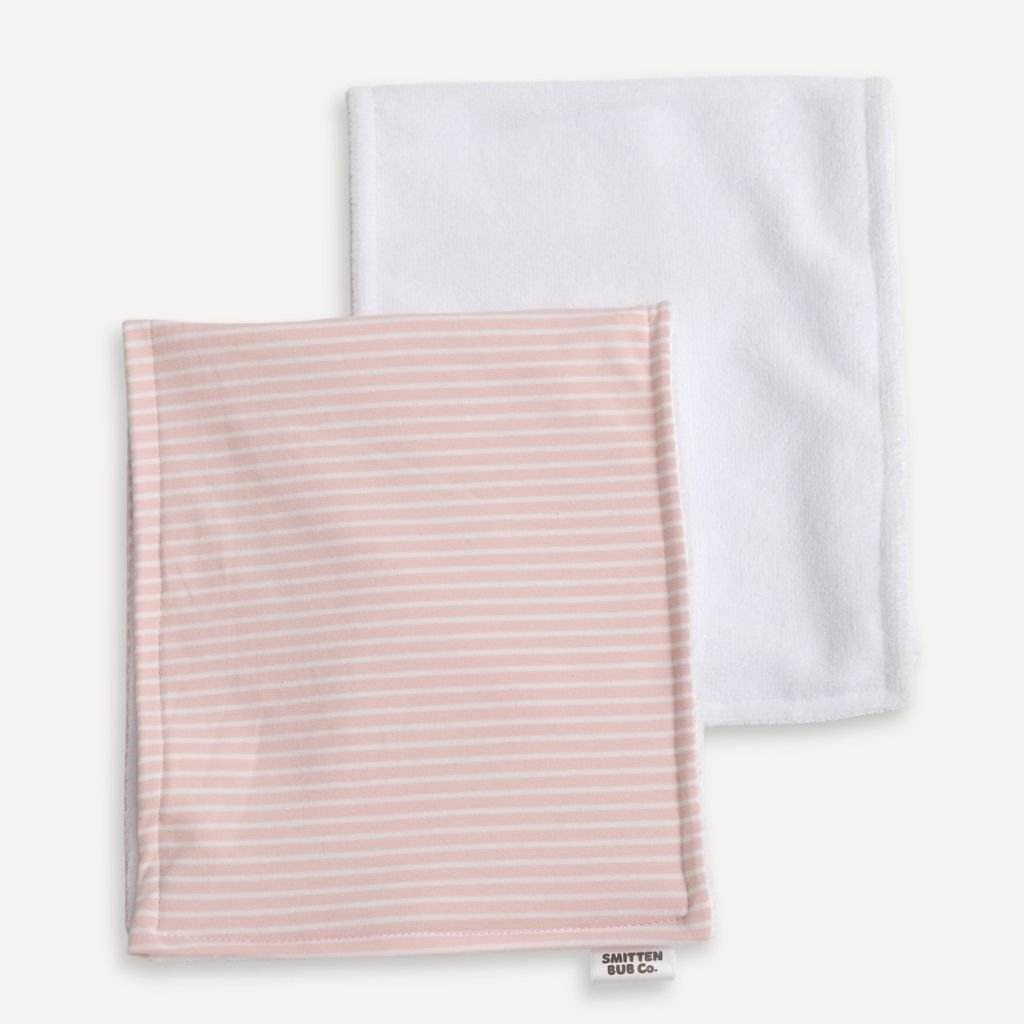 PINK STRIPE | Burp Cloth - Smitten Bub Co.