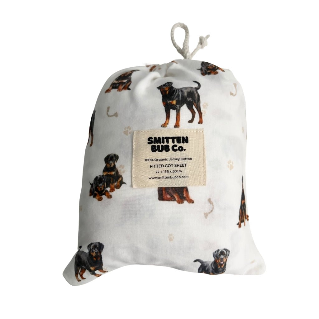 Rottweiler | Fitted Cot Sheets - Smitten Bub Co.