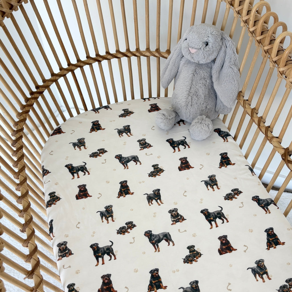 Rottweiler | Bassinet Sheets / Change Mat Cover