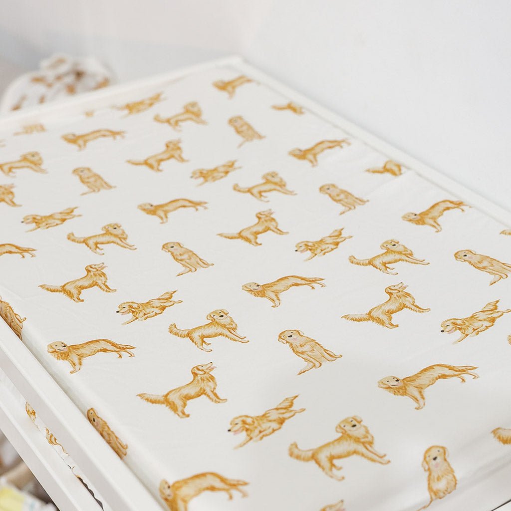 GOLDEN RETRIEVER | Bassinet Sheet / Change Mat Cover - Smitten Bub Co.