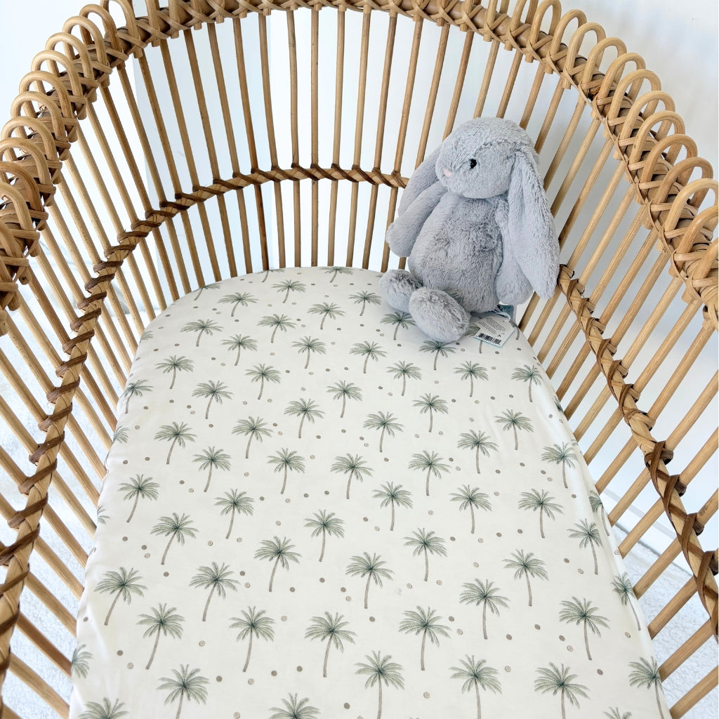 Palms & Coconuts | Bassinet Sheets / Change Mat Cover