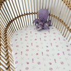 Pink Seashells | Bassinet Sheets / Change Mat Cover - Smitten Bub Co.