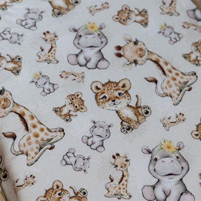Baby Safari Animals | Fitted Cot Sheets - Smitten Bub Co.