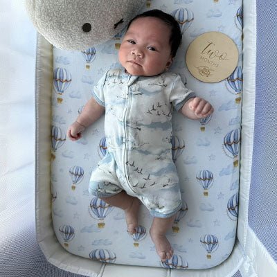 Hot Air Balloon | Bassinet Sheets / Change Mat Cover - Smitten Bub Co.