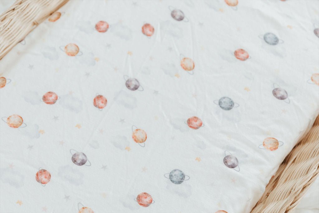 Space | Fitted Cot and Bassinet Sheets - Smitten Bub Co.
