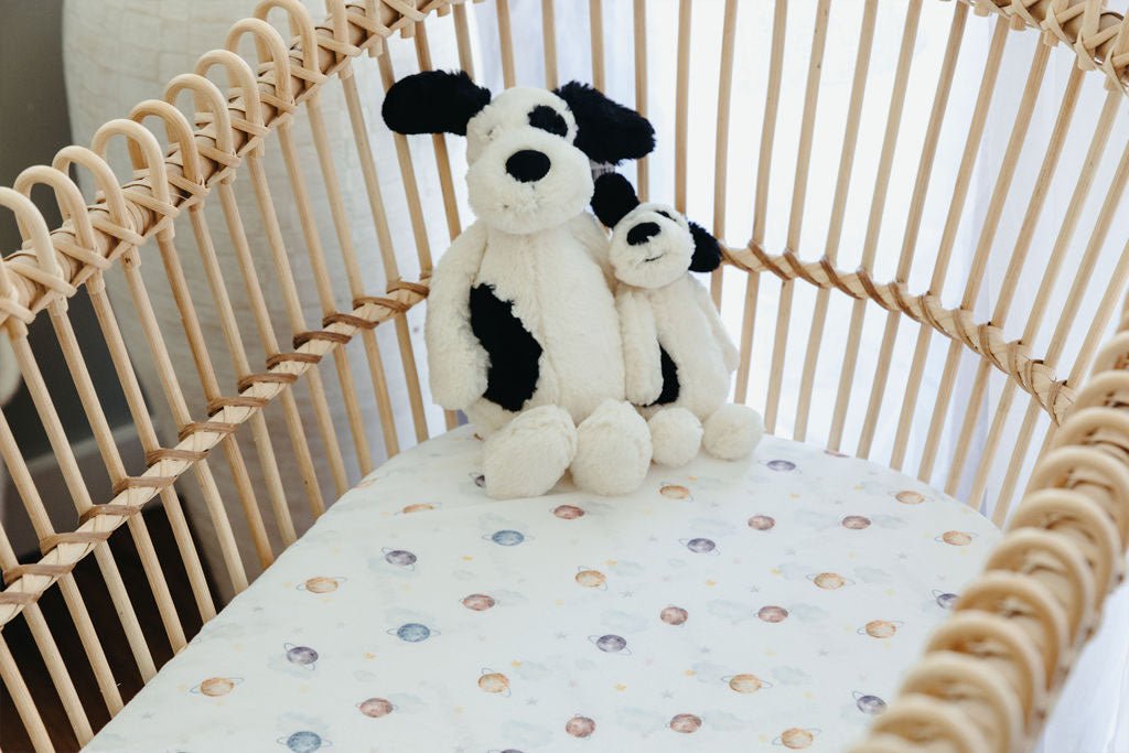 Space | Fitted Cot and Bassinet Sheets - Smitten Bub Co.