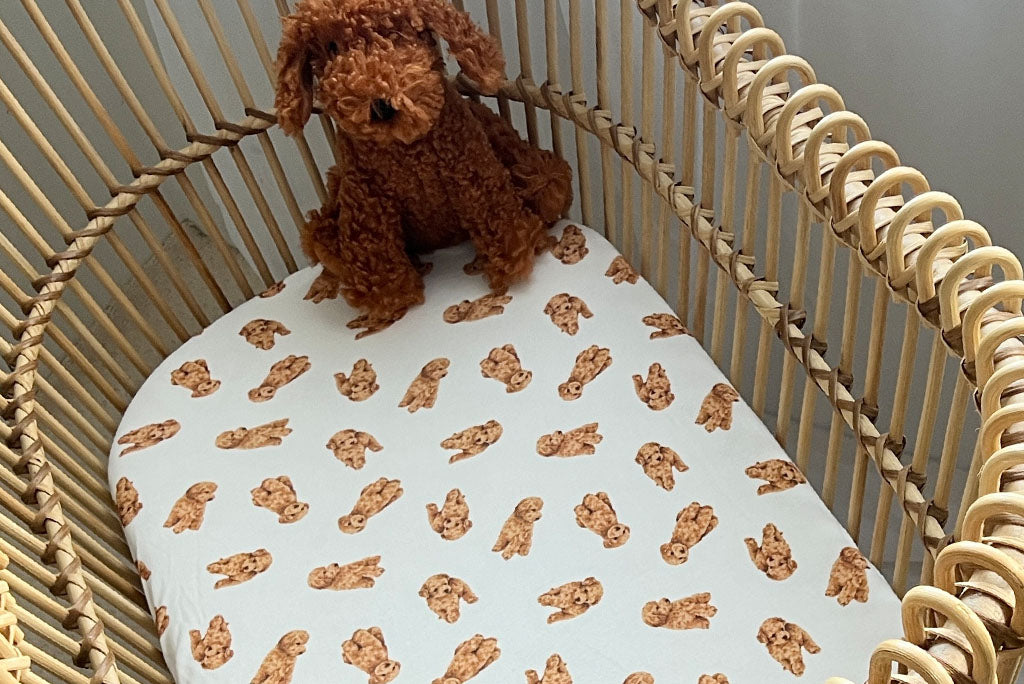 Cavoodle | Fitted Cot &amp; Bassinet Sheets / Change Mat Cover