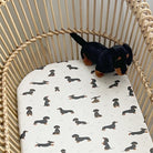Dachshund | Bassinet Sheets / Change Mat Cover - Smitten Bub Co.