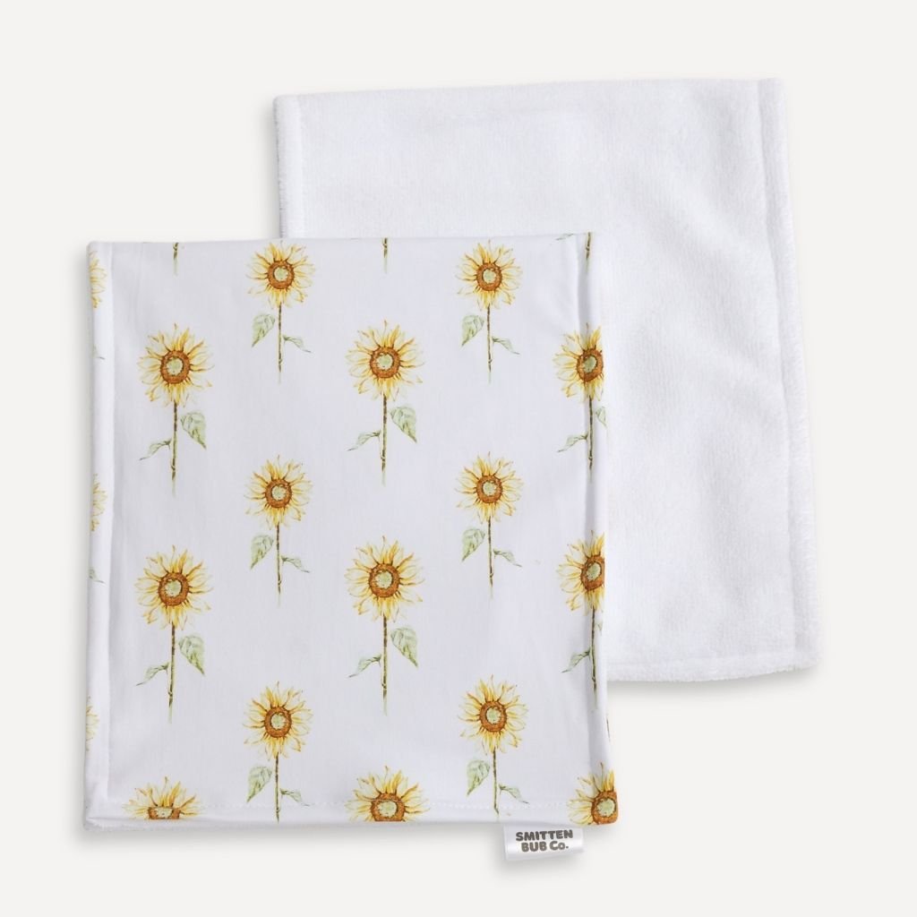 SUNFLOWER | Burp Cloth - Smitten Bub Co.