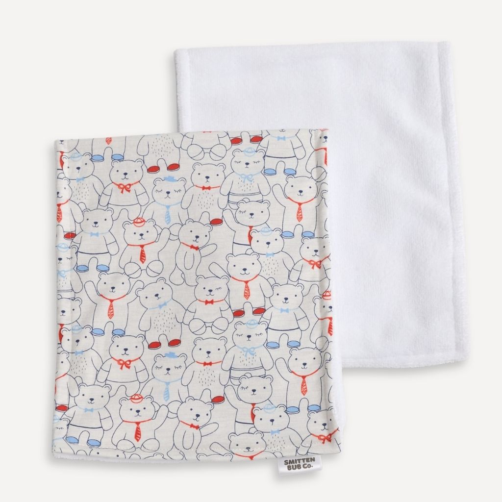 WORKER TEDDIES | Burp Cloth - Smitten Bub Co.
