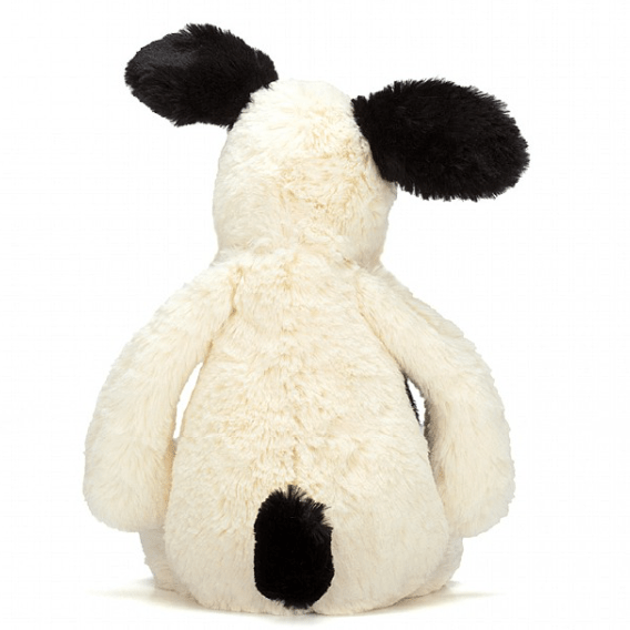 Jellycat Bashful Puppy Black & Cream Dog MEDIUM - Smitten Bub Co.