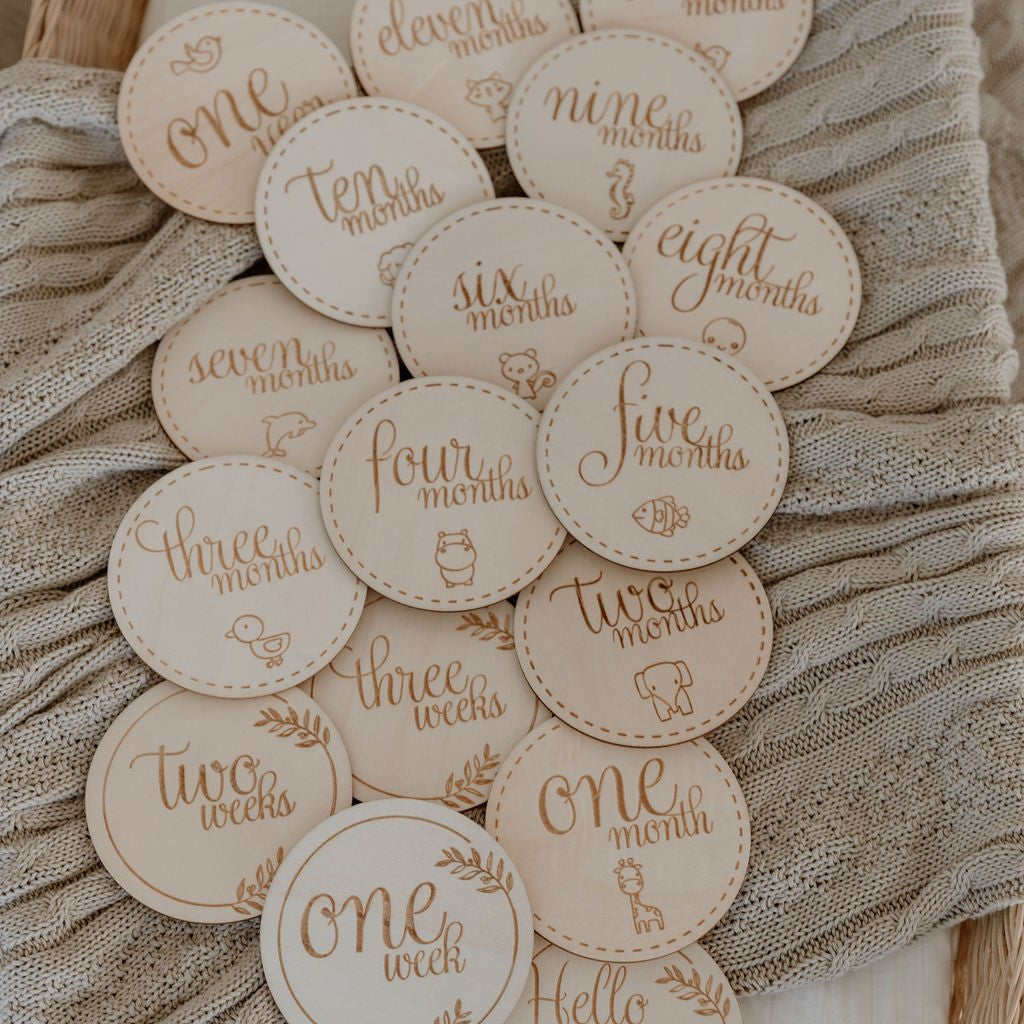 Baby Milestone Card Set - Smitten Bub Co.
