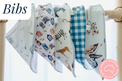 Baby Dribble Bibs - Soft & Absorbent | Australian Made - Smitten Bub Co.