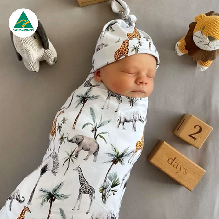 African Animals Swaddle Set