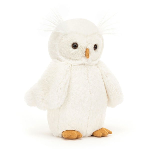 Jellycat Bashful Owl White MEDIUM - Smitten Bub Co.