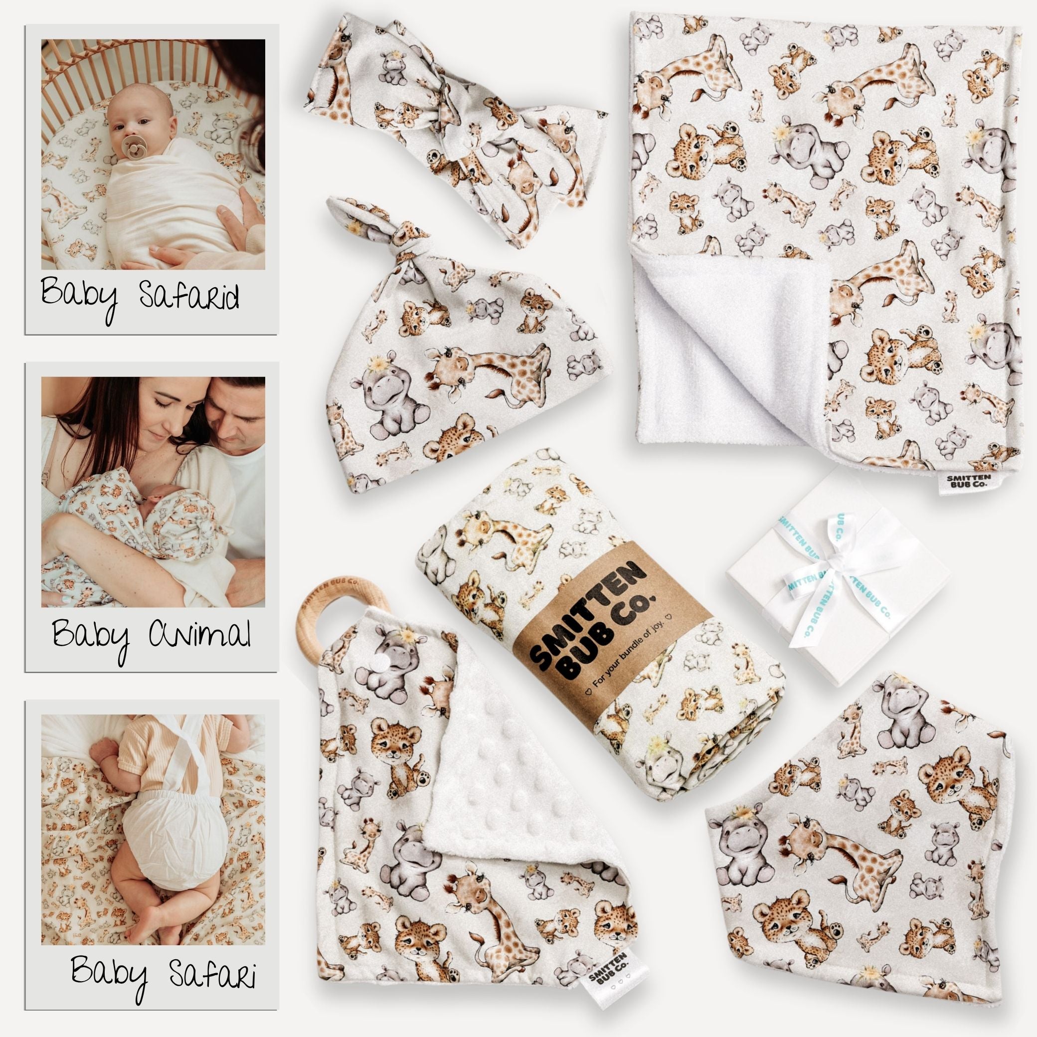 BABY SAFARI ANIMAL | Baby Bundle - Smitten Bub Co.