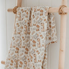 BABY SAFARI ANIMAL | Bamboo Cotton Muslin Swaddle - Smitten Bub Co.