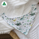 Green Dinosaur Bandana Bib - Smitten Bub Co.