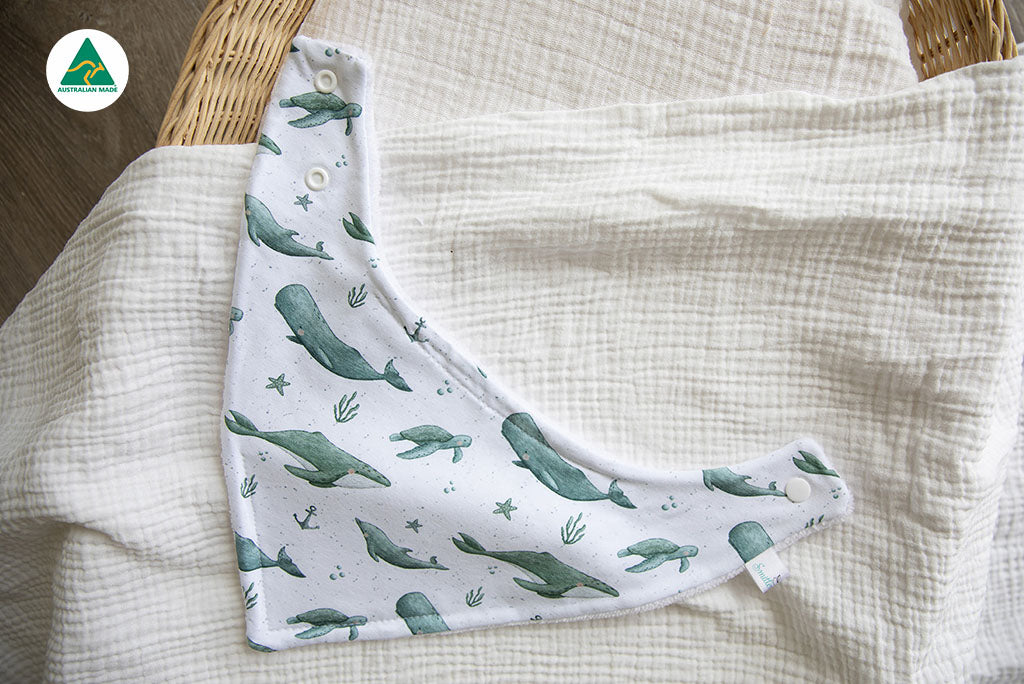 Whales &amp; Turtles Bandana Bib