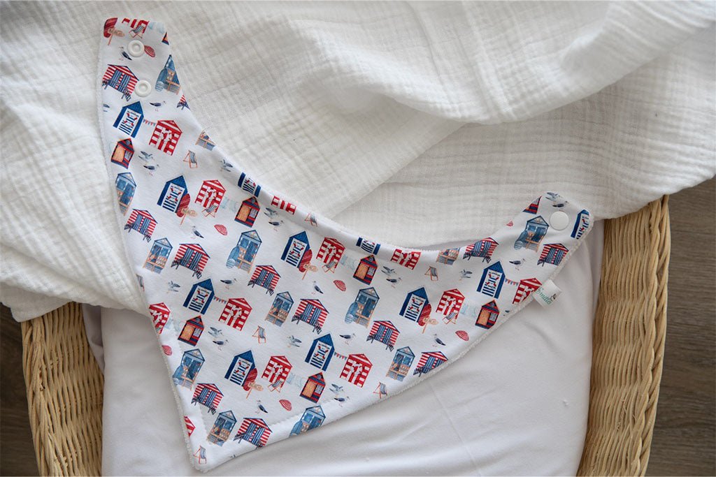 Boatshed and Beach Huts Bandana Bib - Smitten Bub Co.