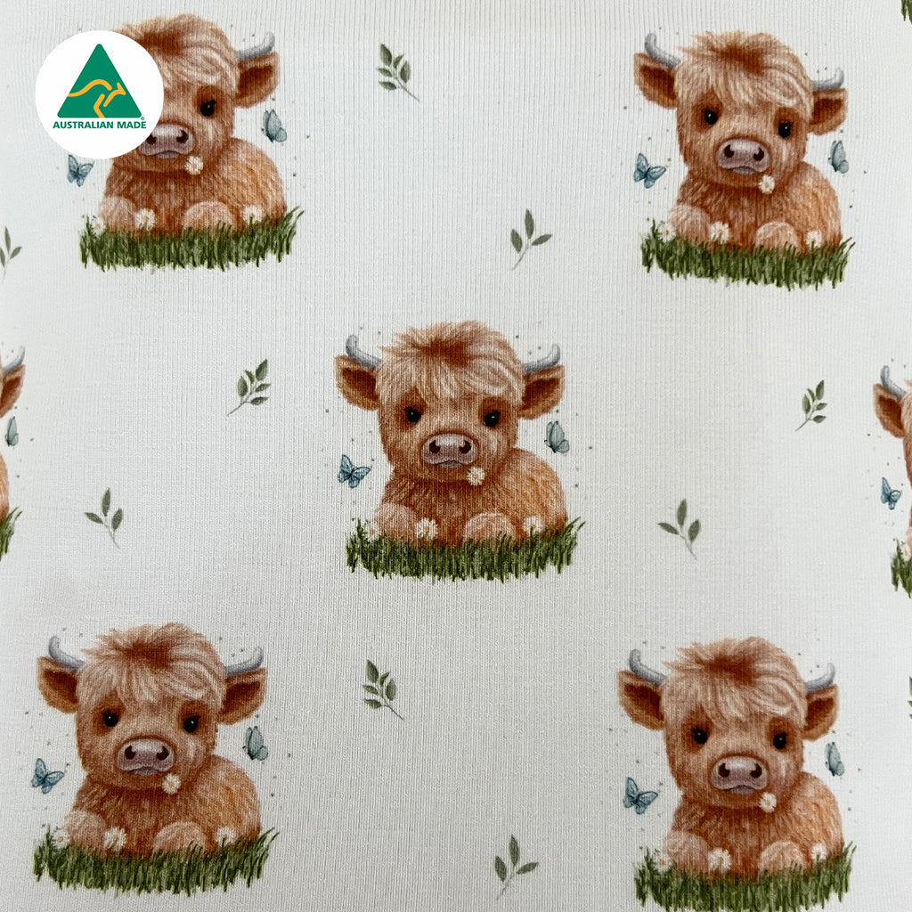 Highland Cow Burp Cloth