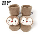 Brown Owl Character Socks | Non - Slip Grip for Baby and Toddler - Smitten Bub Co.