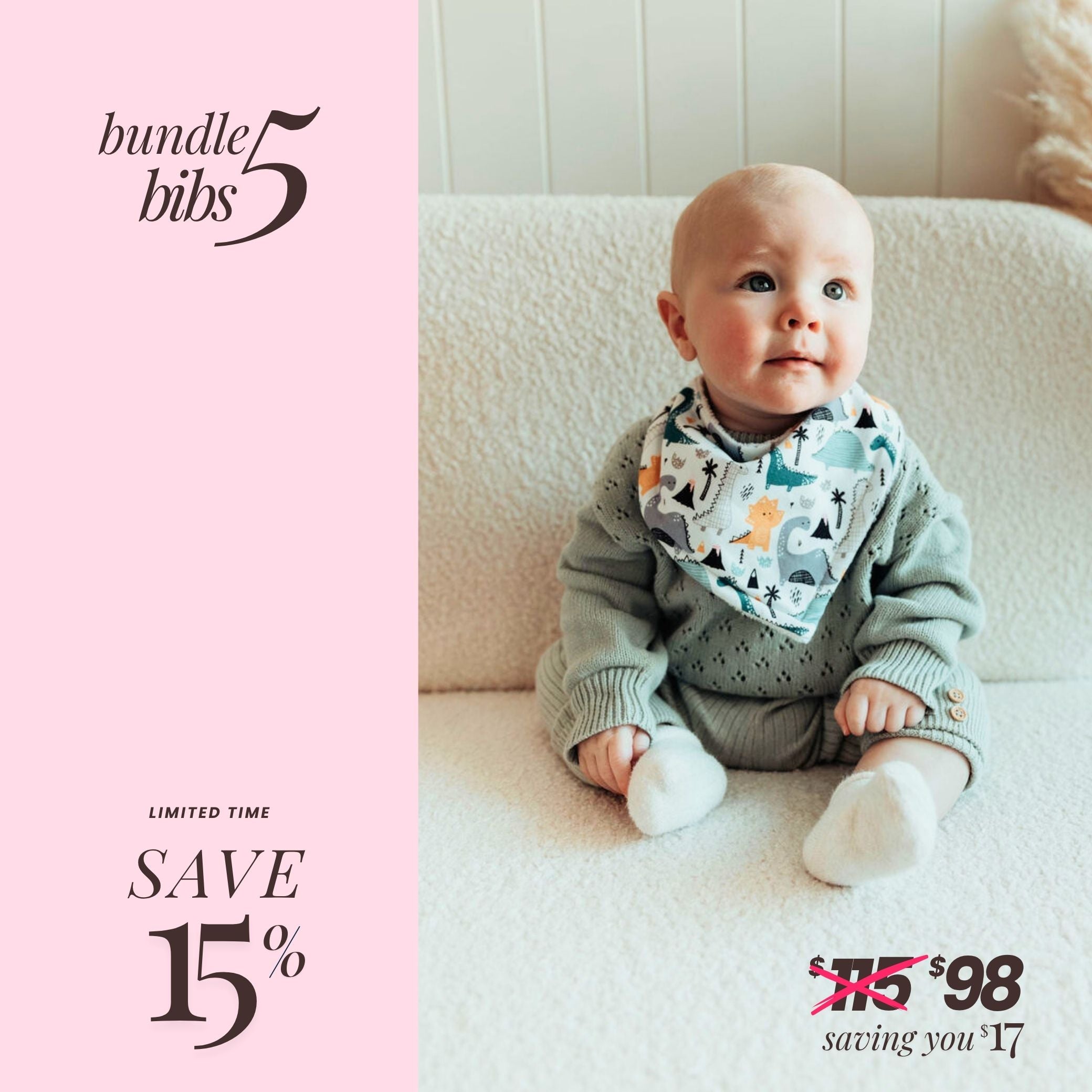 Dribble Bib Bundle of 5 - SAVE 15% - Smitten Bub Co.
