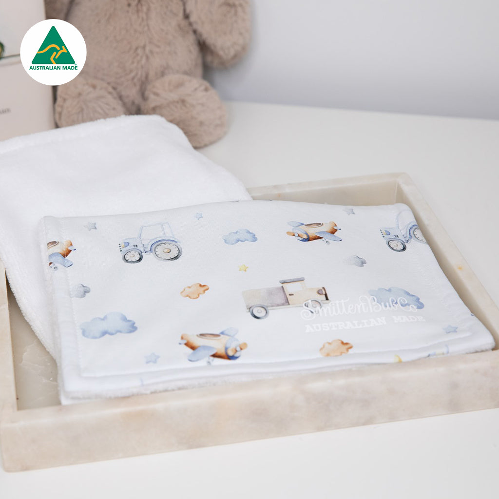 Planes &amp; Trucks Burp Cloth