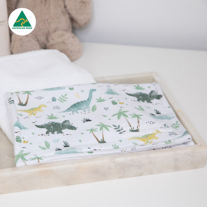 Green Dinosaur Burp Cloth