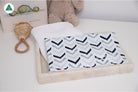 Blue Chevron Burp Cloth - Smitten Bub Co.