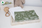 Z Green Woodland Harmony Burp Cloth - Smitten Bub Co.