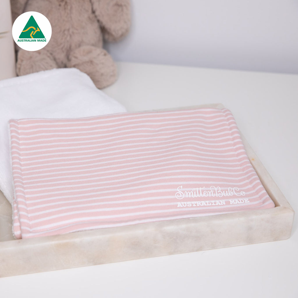 Pink Stripe Burp Cloth