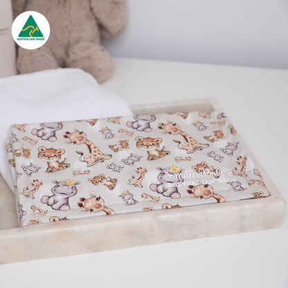 Baby Safari Animals Burp Cloth