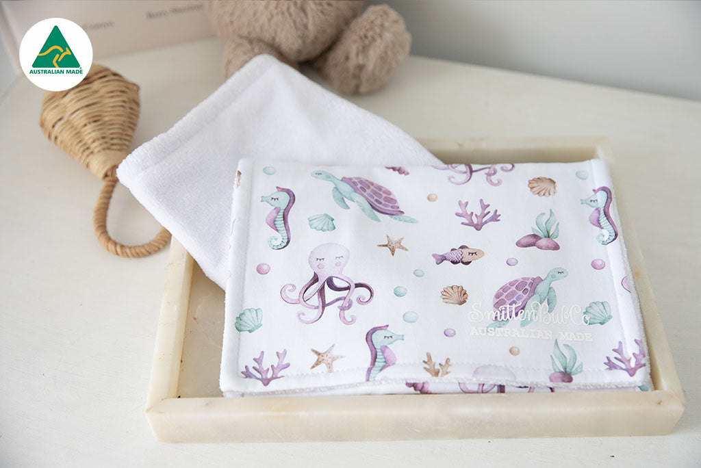 Under the Sea, Octopus &amp; Turtles Burp Cloth