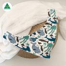 Blue Sea Creatures Bandana Bib - Smitten Bub Co.