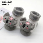 Koala Character Socks | Material Sole for Baby and Toddler - Smitten Bub Co.