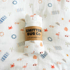 LIFE'S A BEACH Bamboo Cotton Muslin Swaddle - Smitten Bub Co.