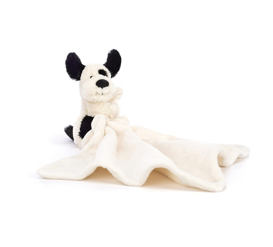 Jellycat Bashful Puppy Black &amp; Cream Dog Soother &amp; Comforter