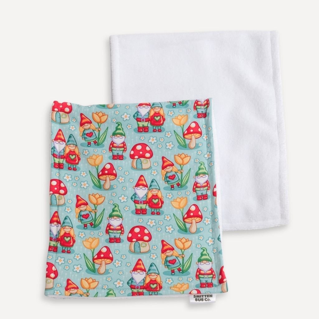 gnome garden | Burp Cloth - Smitten Bub Co.