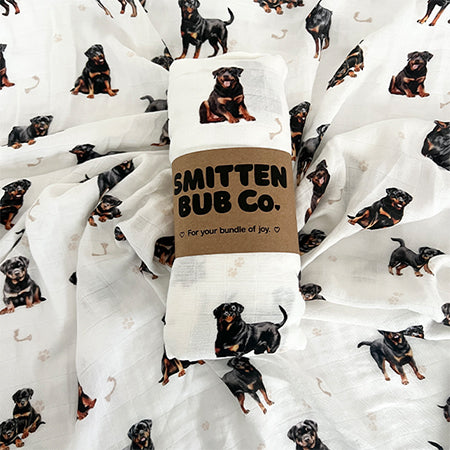 Rottweiler Bamboo Cotton Muslin Wrap