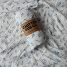 Blue Seashells Bamboo Cotton Muslin Wrap - Smitten Bub Co.