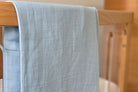Z Soft Blue Bamboo Cotton Muslin Wrap - Smitten Bub Co.