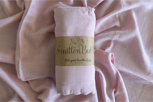 Soft Pink Bamboo Cotton Muslin Wrap