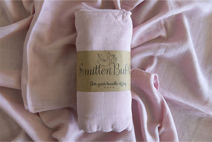 Soft Pink Bamboo Cotton Muslin Wrap