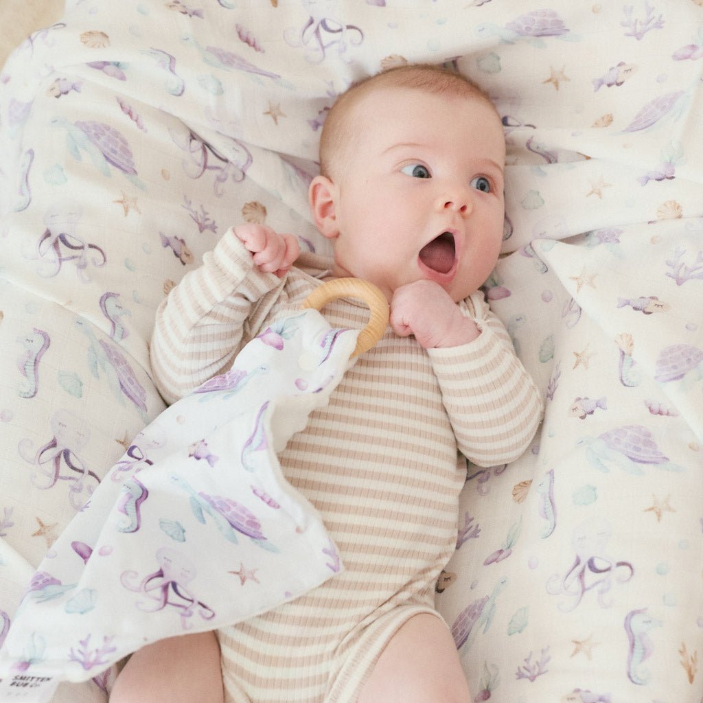 UNDER THE SEA, OCTOPUS & TURTLES Baby Comforter - Smitten Bub Co.
