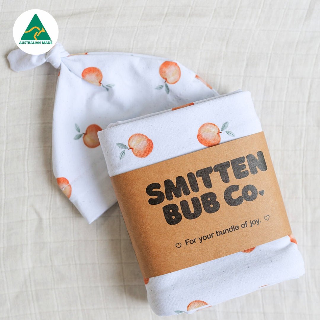 Peachy Dream Swaddle Set - Smitten Bub Co.