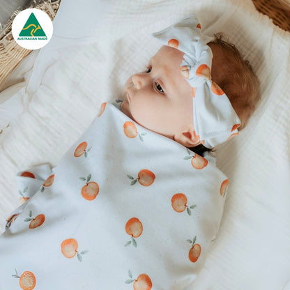 Peachy Dream Swaddle Set - Smitten Bub Co.