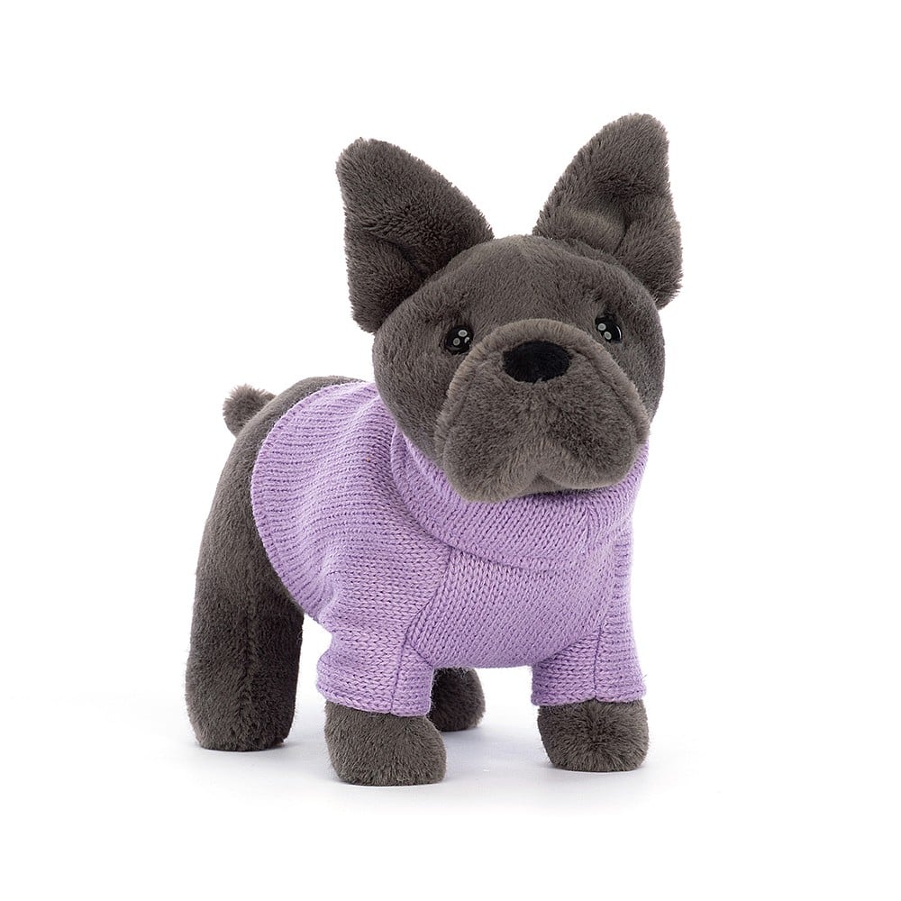 Jellycat Sweater Bulldog Purple - Smitten Bub Co.